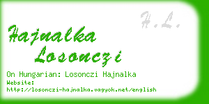 hajnalka losonczi business card